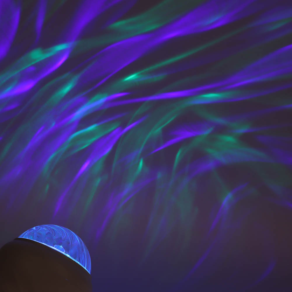 Светильник-ночник проектор неба BY Сфера, 3W, USB, пульт ДУ, D9×8 cм, пластик, белый, арт.№ 476-454