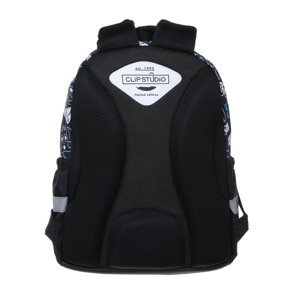 КУЛ ГЕЙМЕР Рюкзак школьный полужесткий 37х28х14см, 3 отд., 2 карм., жесткое дно, эргон.спинка, ПЭ, арт.№ 254-810