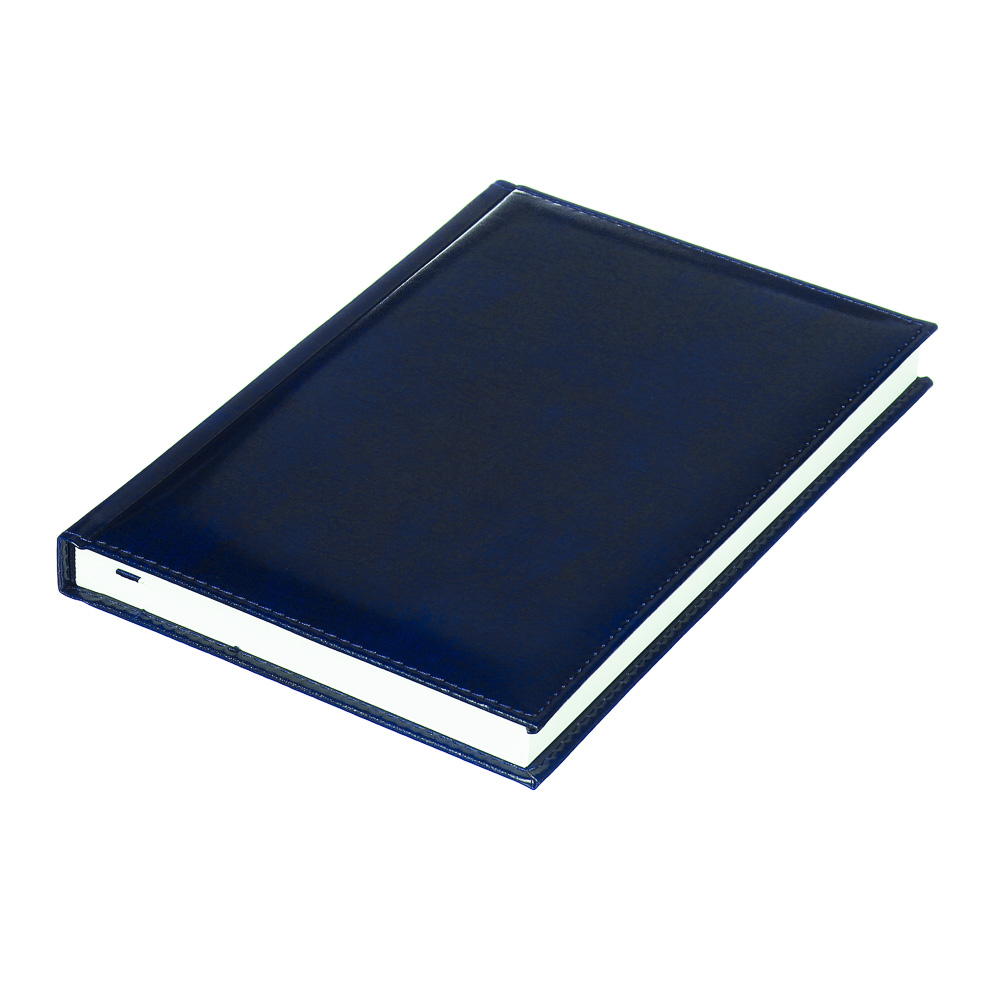 Ежедневник недатир. "Бизнес" А5, 320стр, твердая обл.с поролоном, ПУ, бумага, пакет, темно-синий, арт.№ 572-058