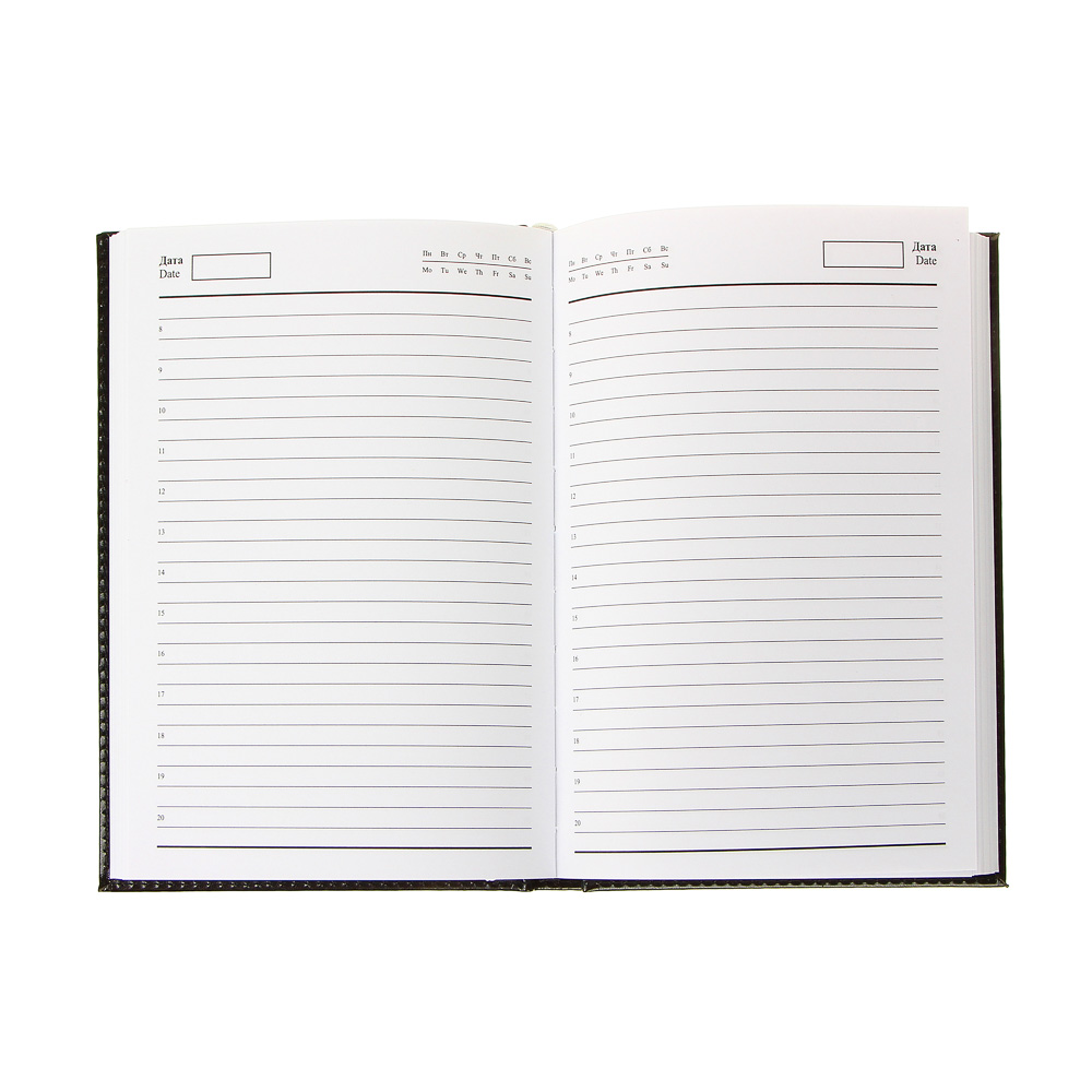 Ежедневник недатир. "Бизнес" А5, 320стр, твердая обл.с поролоном, ПУ, бумага, пакет, темно-синий, арт.№ 572-058