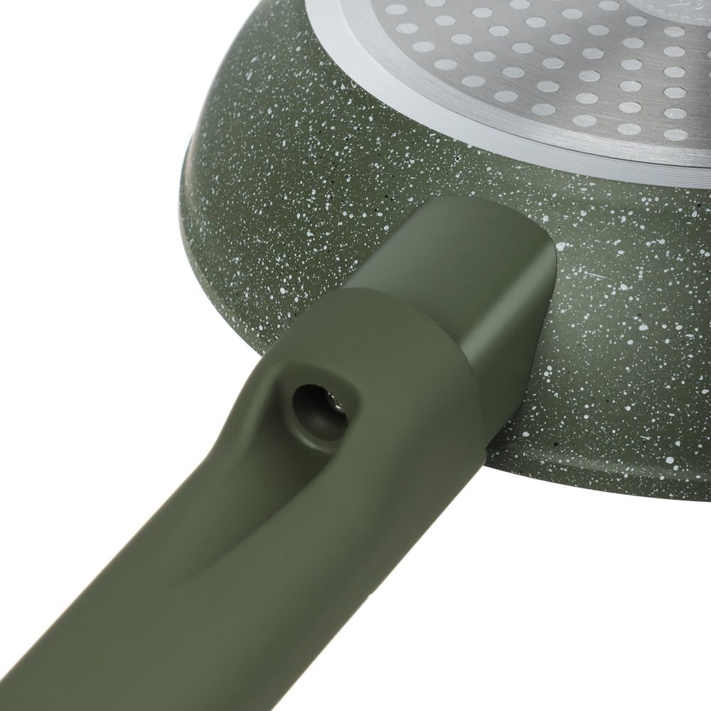 SATOSHI Кантри Сковорода литая d20см, антипригарное покрытие мрамор, индукция, 3 цвета, арт.№ 846-759