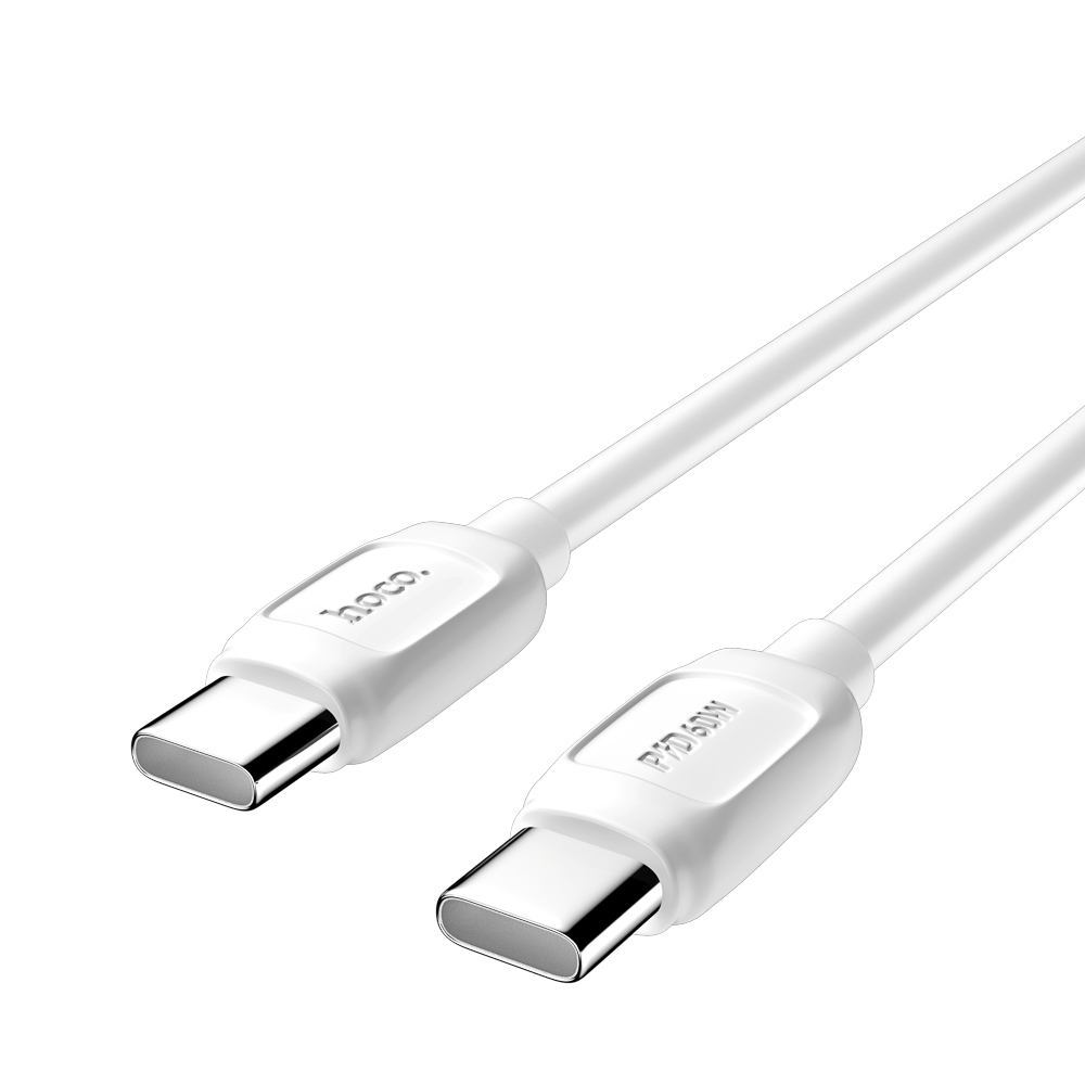 Кабель для зарядки Type C-Type C hoco. модель X115, 60Вт, 1м, 3А, белый, арт.№ 931-562