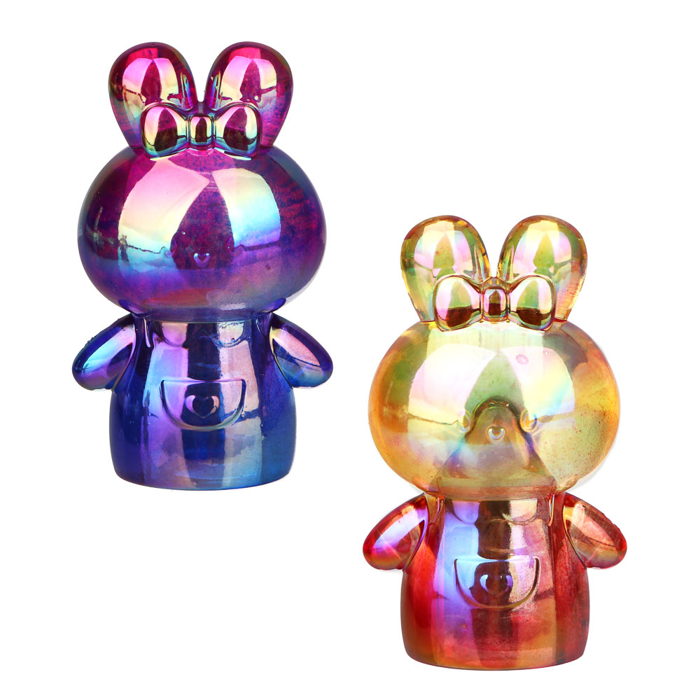 Точилка фигурная в форме зайчика, 1 отверстие, пластик, 5,5х3х2,3 см, 2 цвета, арт.№ 607-043