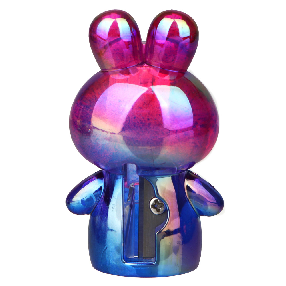 Точилка фигурная в форме зайчика, 1 отверстие, пластик, 5,5х3х2,3 см, 2 цвета, арт.№ 607-043