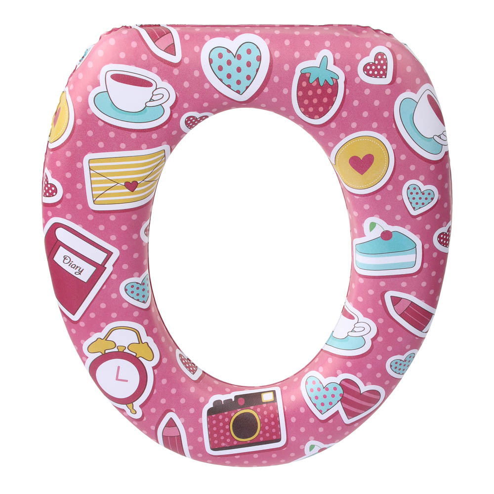 VETTA Сиденье для унитаза детское, поролон, ПВХ, 29х28 см, 3 дизайна, арт.№ 571-079