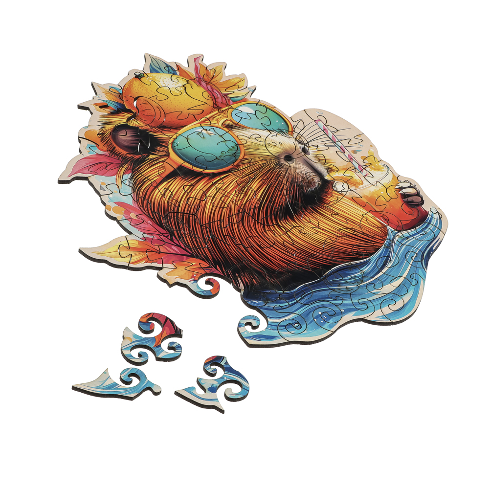 Пазл фигурный в ассортименте, 19х14,5х5см, ХДФ, бумага, 4 дизайна, арт.№ 262-555