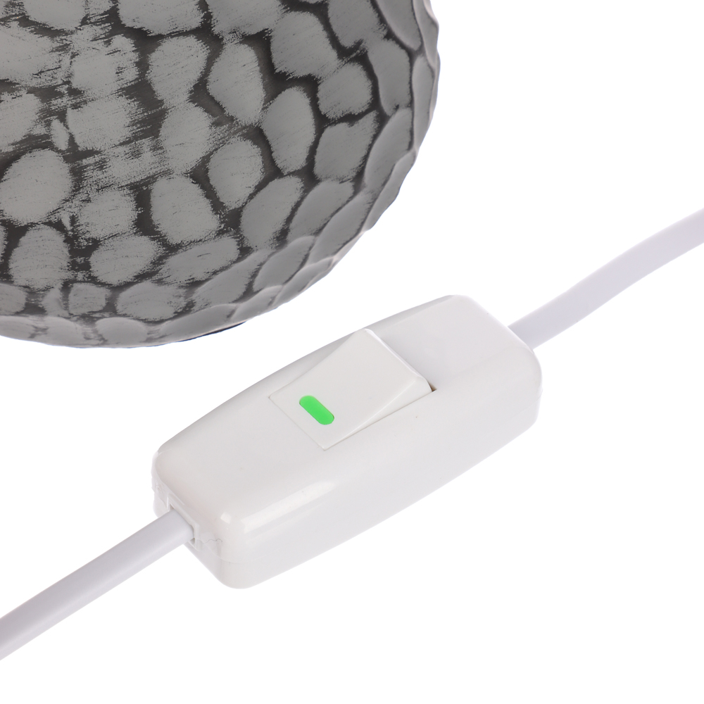 Светильник переносной настольный BY Альмерия, 25 см, Е14, 40 Вт, 230 В, керамика, текстиль, графит, арт.№ 476-441