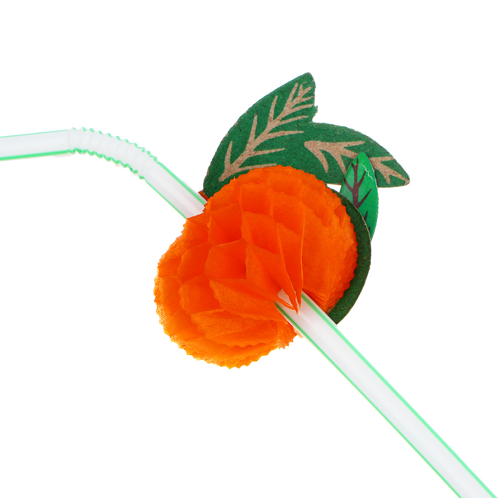 ВСЁГАЗИН Трубочки для напитков 12шт, 240x5мм, "Фрукты", цветные, арт.№ 512-083