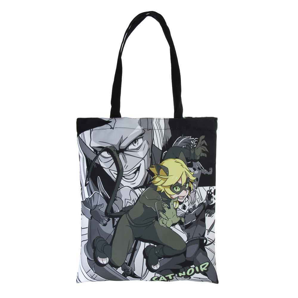 Супер-Кот Сумка-шоппер, 38x42см, внутр.карман, ручки 58 см, ПЭ под ткань, серия "Манга", арт.№ 811-039