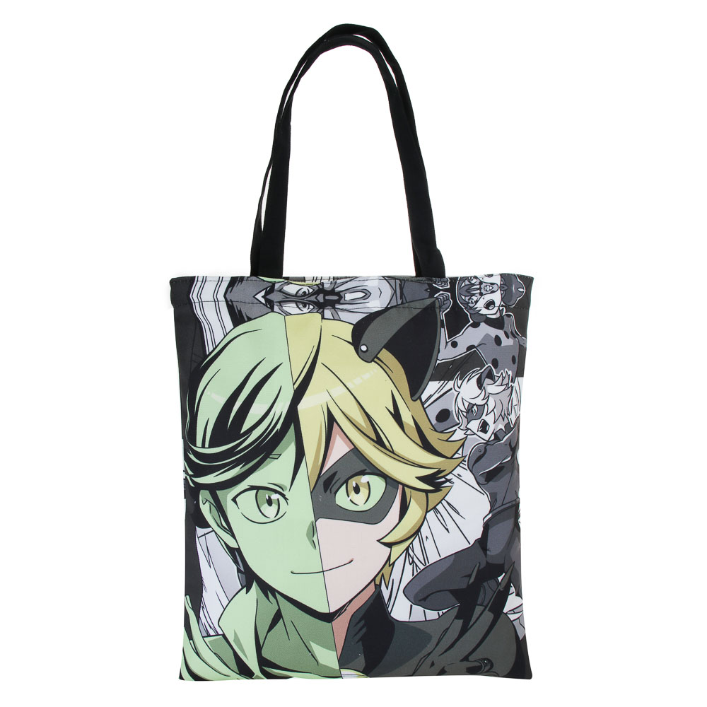 Супер-Кот Сумка-шоппер, 38x42см, внутр.карман, ручки 58 см, ПЭ под ткань, серия "Манга", арт.№ 811-039