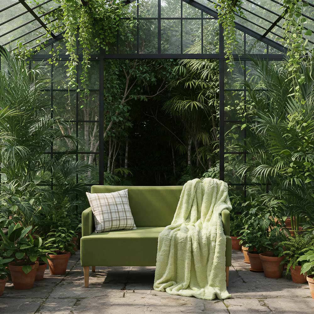 PROVANCE Ботаника Плед с узором 130х170см, 100% полиэстер, 3 цвета, арт.№ 488-168