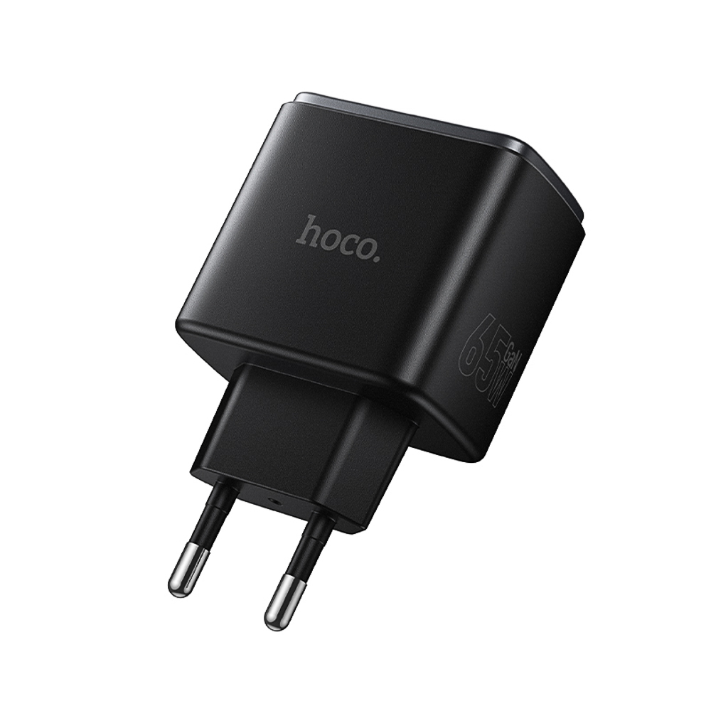 Сетевое зарядное устройство hoco. модель C159A, PD 65Вт, 1xType-C, EU вилка, белый, арт.№ 916-341