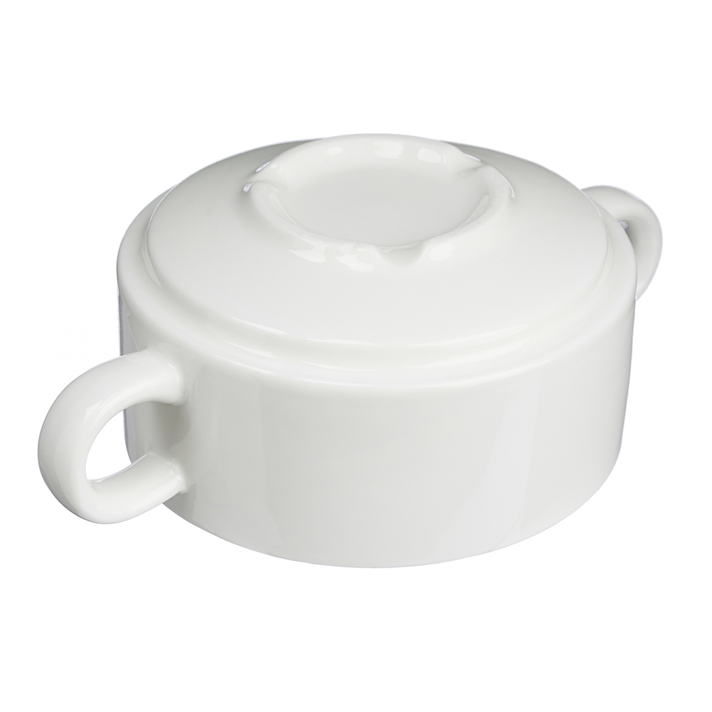 Ivlev Chef Элеганс Бульонница с блюдцем, 330мл, 15см, фарфор, арт.№ 824-561