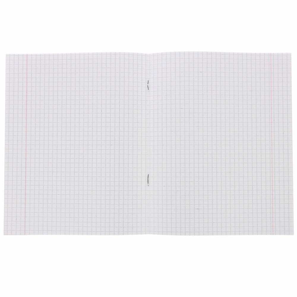 Тетрадь школьная 12 листов в клетку ClipStudio, БЕЛЫЕ ЛИСТЫ, обл. офсет 115 г/м2, "Однотонная", скрепка, арт.№ 579-027