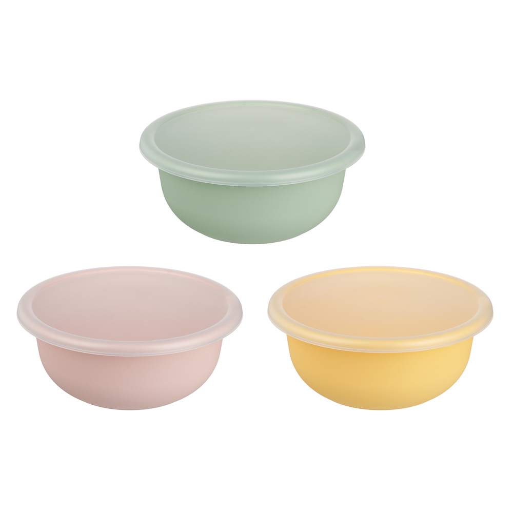 Ботаника Миска с крышкой 2,1л, пластик, 3 цвета, арт.№ 861-573