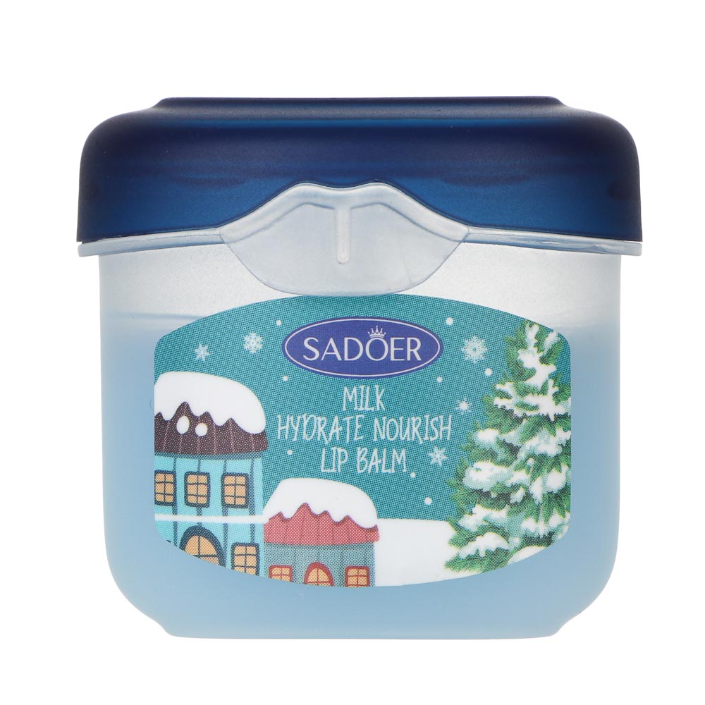Набор увлажняющих бальзамов для губ, 4 шт х 7 гр, тм SADOER Merry Xmas, подар.уп., арт.№ 022-178