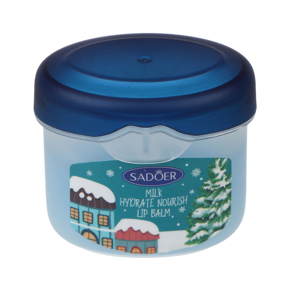 Набор увлажняющих бальзамов для губ, 4 шт х 7 гр, тм SADOER Merry Xmas, подар.уп., арт.№ 022-178