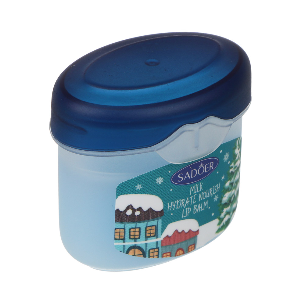 Набор увлажняющих бальзамов для губ, 4 шт х 7 гр, тм SADOER Merry Xmas, подар.уп., арт.№ 022-178