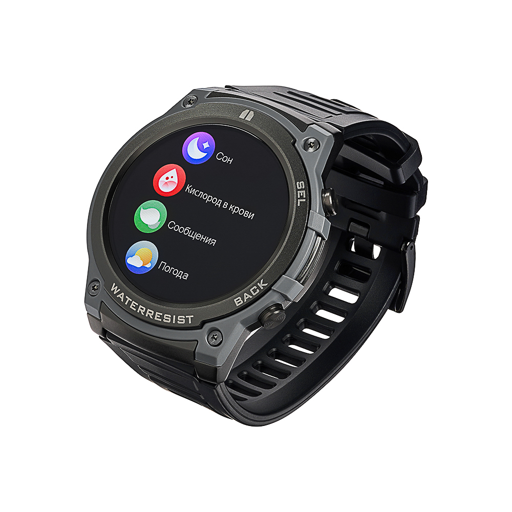 BY Space Умные часы, IP68, сменные панели, 400mAh, 466x466, черный, арт.№ 450-096