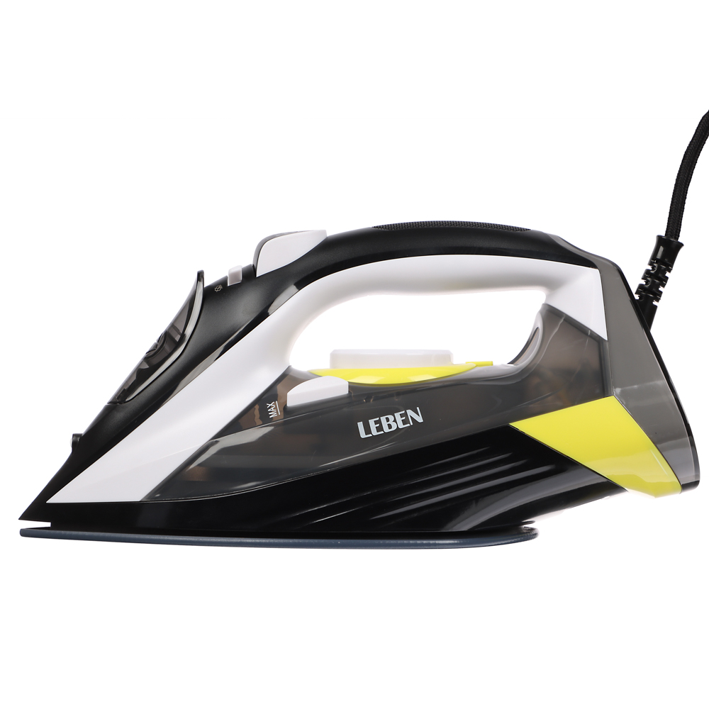 LEBEN Утюг с отпаривателем, 2200 Вт, подошва - керамическое покрытие, отчистка, бак 300 мл, арт.№ 249-049