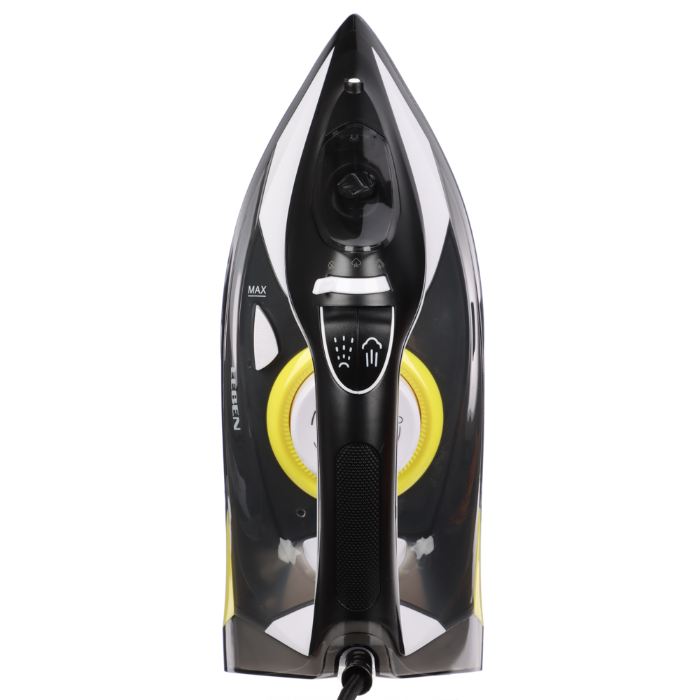 LEBEN Утюг с отпаривателем, 2200 Вт, подошва - керамическое покрытие, отчистка, бак 300 мл, арт.№ 249-049