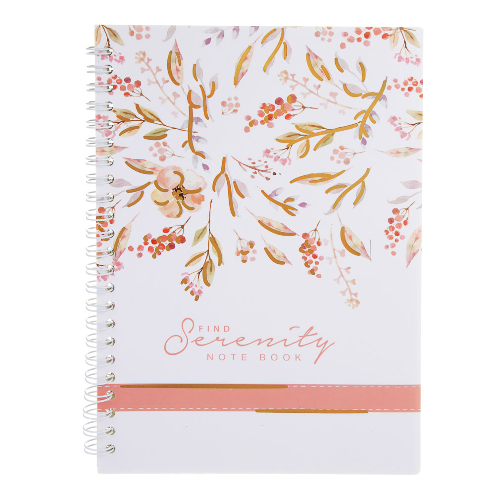 Записная книжка на спирали, 14,5x21см, 58 л., 4 дизайна, Цветы, арт.№ 574-076