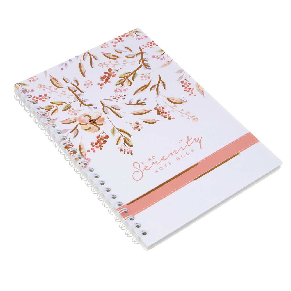 Записная книжка на спирали, 14,5x21см, 58 л., 4 дизайна, Цветы, арт.№ 574-076