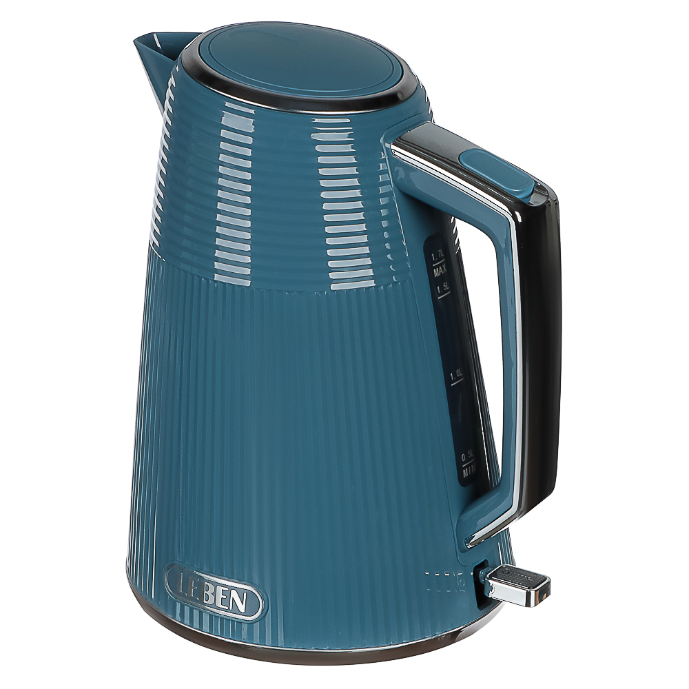 LEBEN Чайник электрический 1,7л пластик, 139, арт.№ 291-139