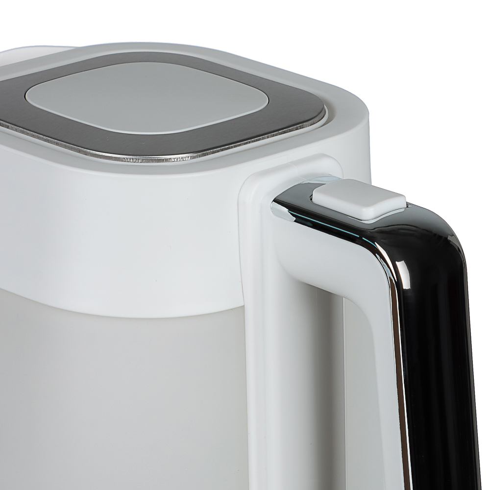 LEBEN Чайник электрический 1,7л матовое стекло, белый, арт.№ 291-140