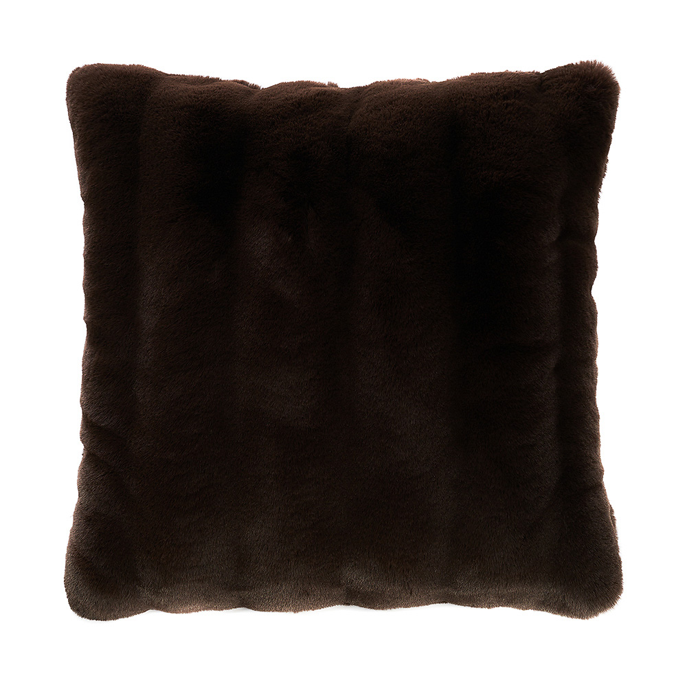 BY STAS MIKHAILOV Чехол для подушки меховой 50х50см, полиэстер, коричневый, арт.№ 497-068