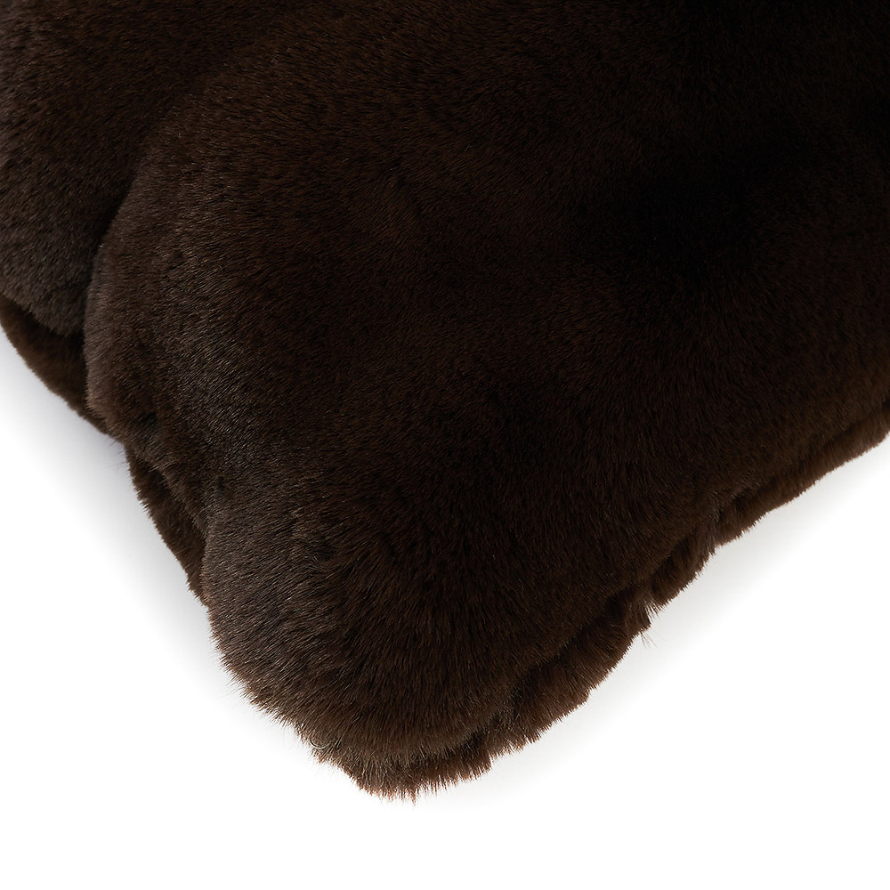 BY STAS MIKHAILOV Чехол для подушки меховой 50х50см, полиэстер, коричневый, арт.№ 497-068