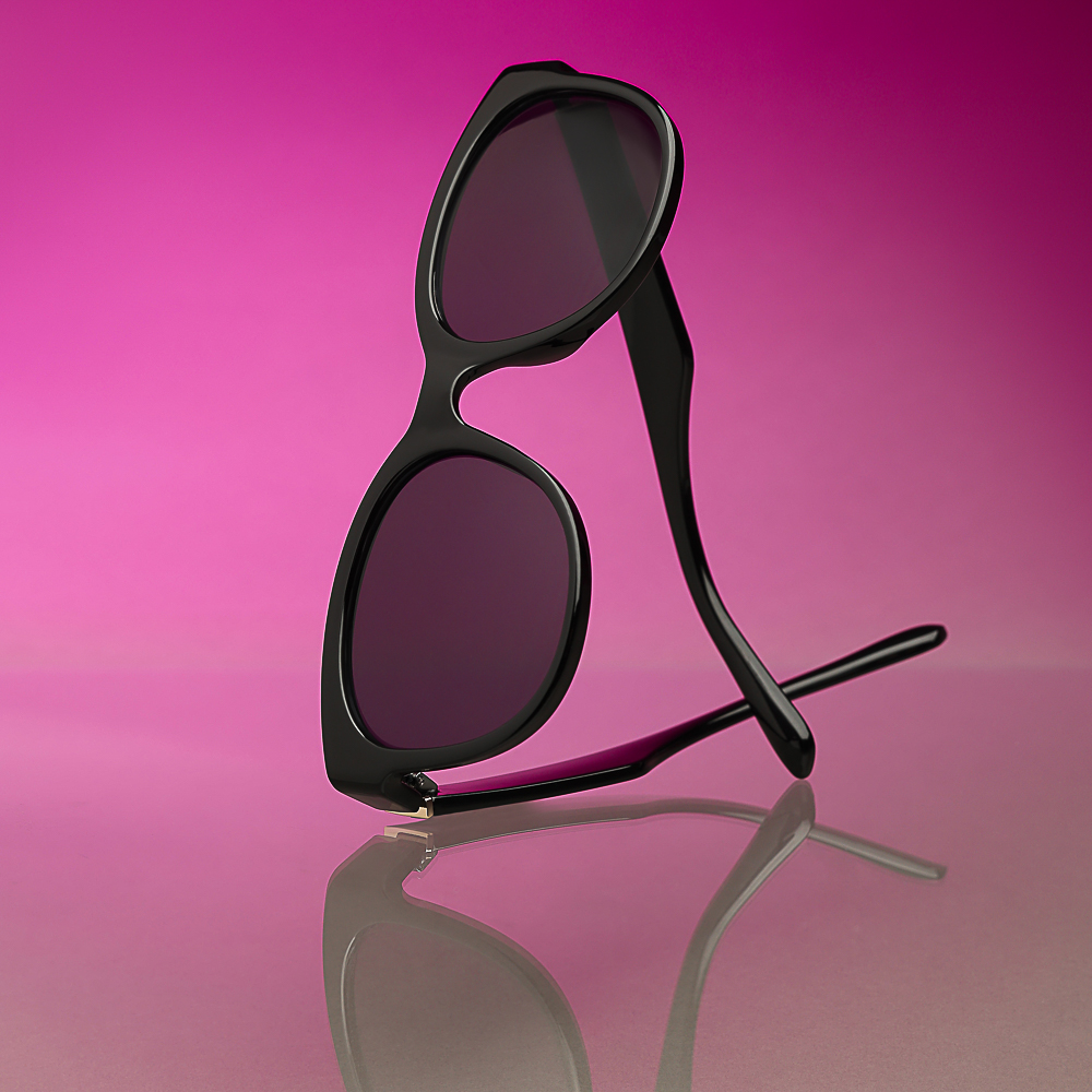 GALANTE Очки солнцезащитные, пластик, 142x45мм, черные, арт.24-28, арт.№ 304-030