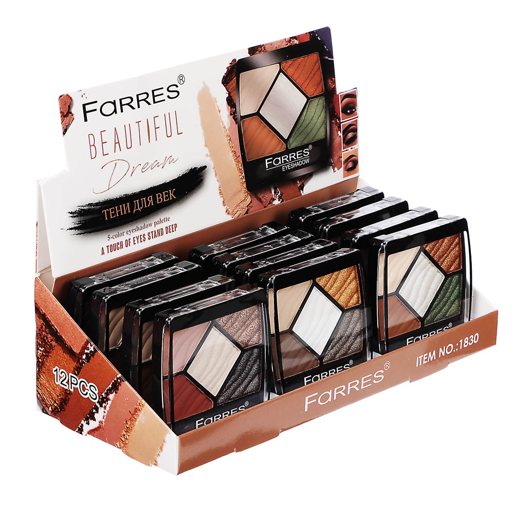 Тени для век "Beautiful Dream" 5 цветов тм Farres 7,5 г, арт.№ 330-668