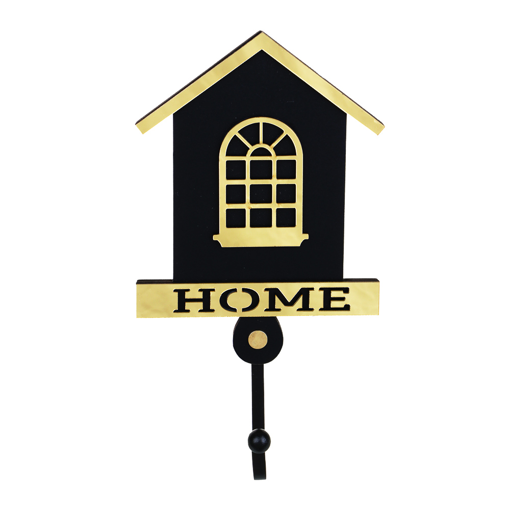 Крючок декоративный Home, 16х11,5 см, МДФ, металл, арт.№ 510-196