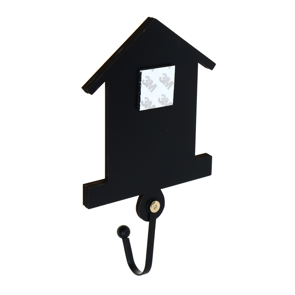Крючок декоративный Home, 16х11,5 см, МДФ, металл, арт.№ 510-196