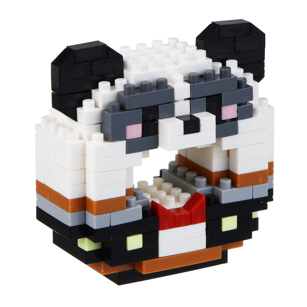 Конструктор мини 3D "ЗвероПончик", ABS, 7,8х4,1х11,3см, 12 видов, арт.№ 858-073