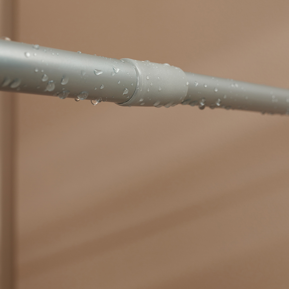 Карниз для шторы в ванную тм VETTA 2,6м, алюминий, серебристый, арт.№ 461-306