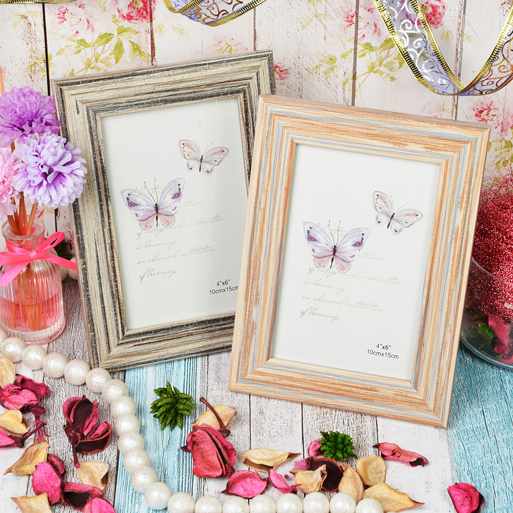 Фоторамка 10х15, 2 цвета, МДФ, пластик, арт 1, арт.№ 520-528