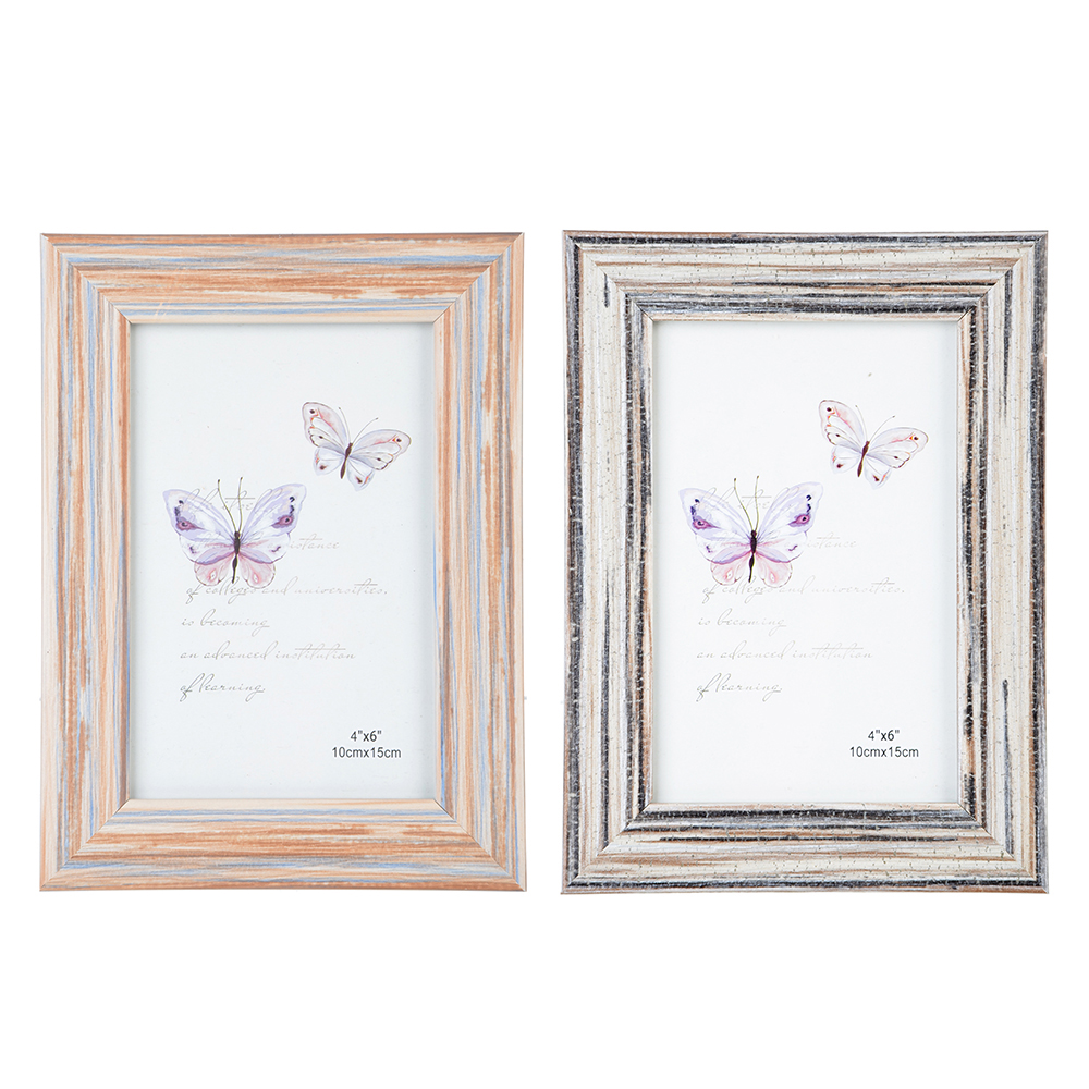 Фоторамка 10х15, 2 цвета, МДФ, пластик, арт 1, арт.№ 520-528