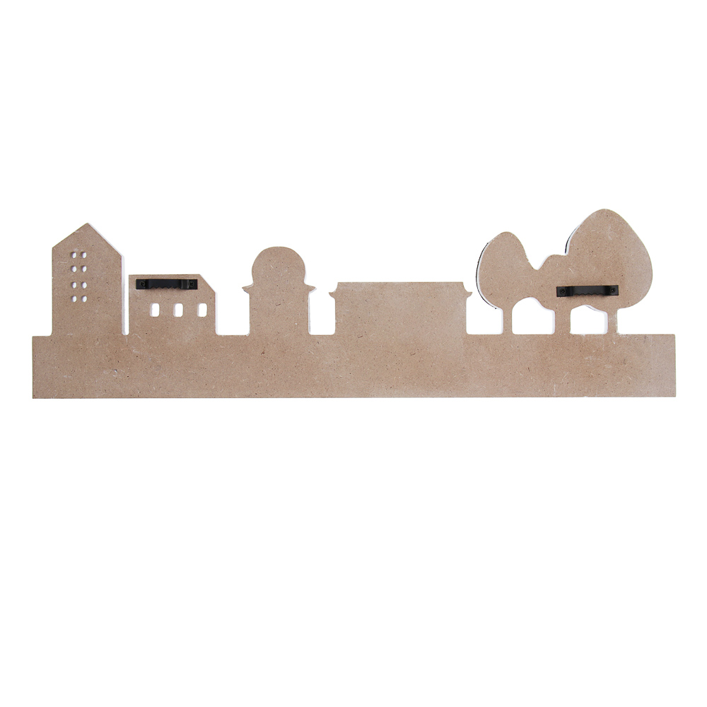 Ключница открытого типа, 3 крючка, 42x12см, МДФ, металл, арт.№ 510-235