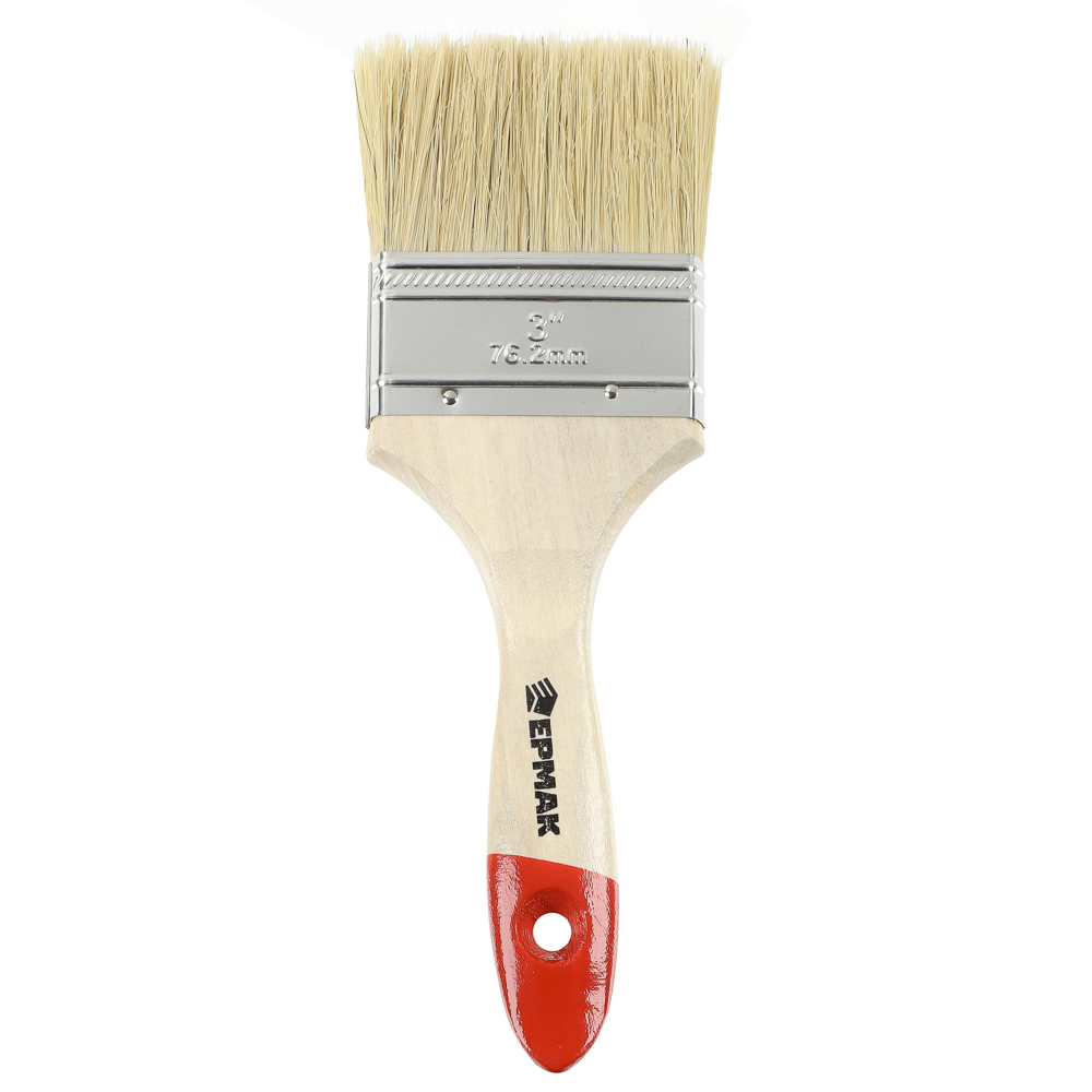 ЕРМАК/HEADMAN Кисть малярная плоская "Евро" нат. щетина 3" (75мм), арт.№ 682-084