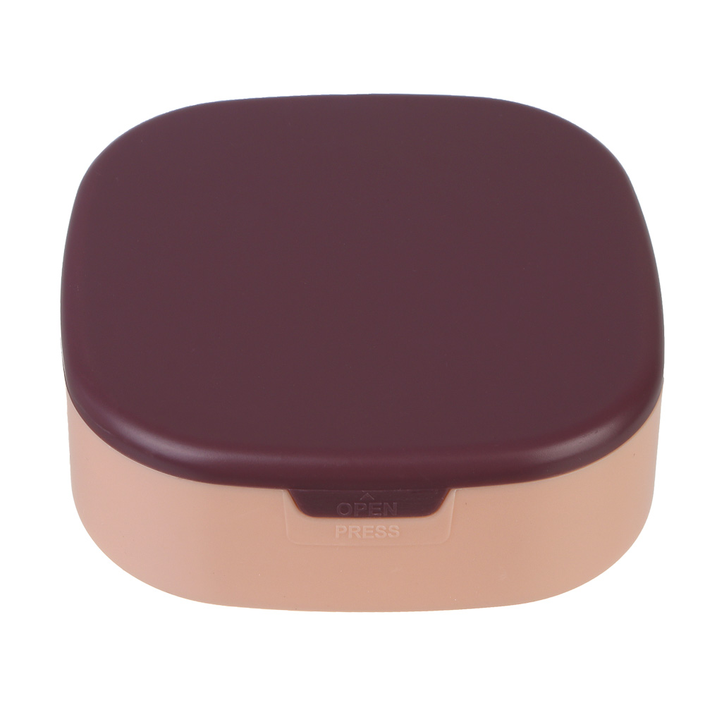 Шкатулка для украшений, 10x10x3 см, пластик, 2 цвета, арт.№ 504-968