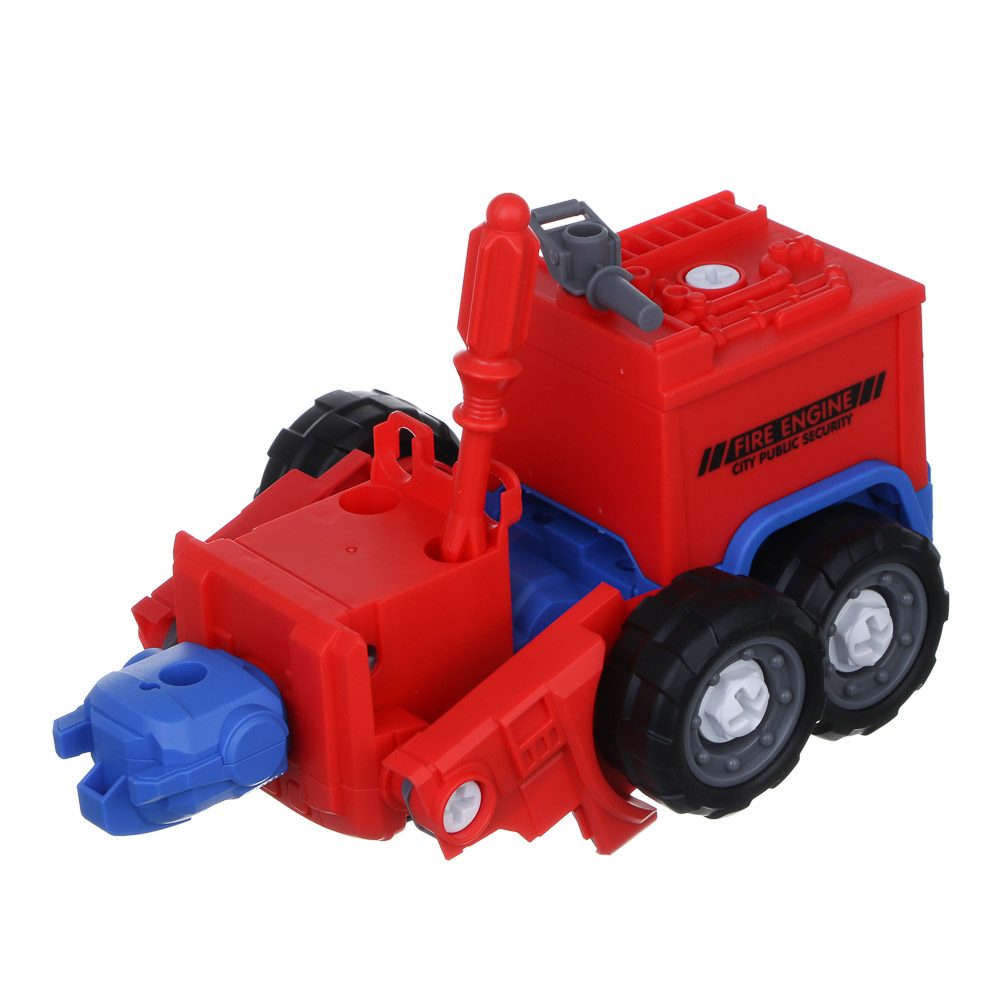 ИГРОЛЕНД Робот "Воин города" трансформирующийся, отвертка, свет, звук, 3хLR41, ABS, 14,5х16х23,7см, арт.№ 296-131