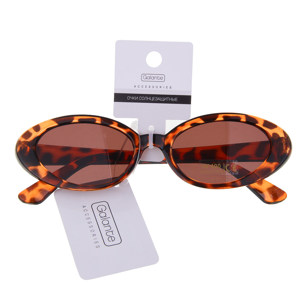 GALANTE Очки солнцезащитные, пластик, 140x34мм, 2 цвета, арт.№ 304-502