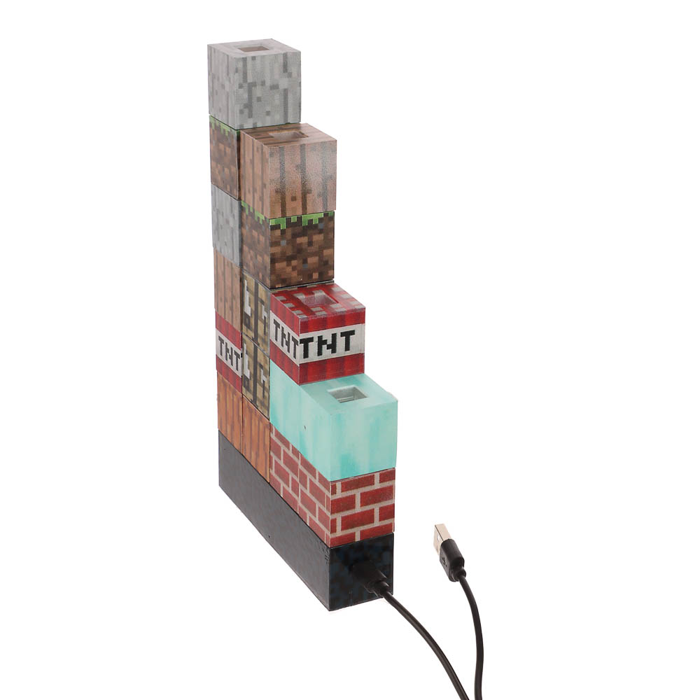 Светильник-ночник BY Блоки, 3W, USB, 13x3x15см, пластик, чёрный, арт.№ 476-455