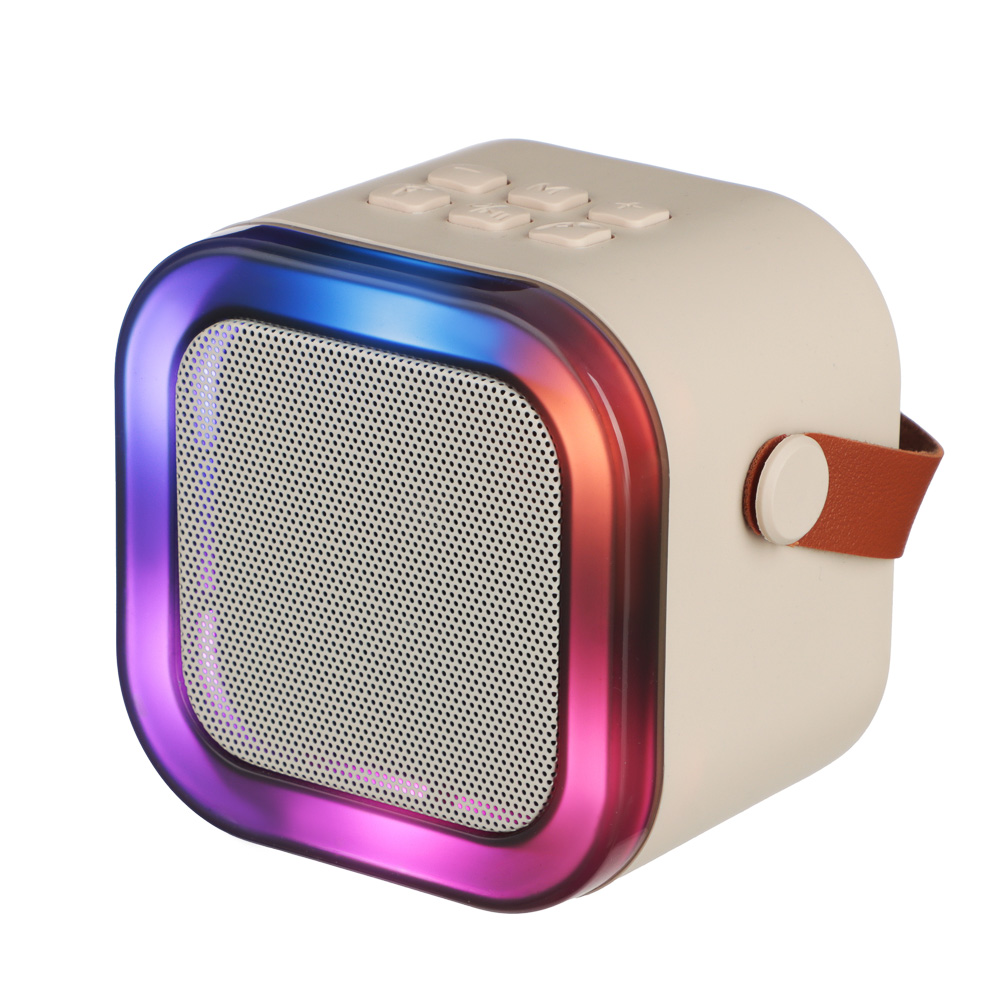 Колонка беспроводная BY Party караоке, 2 микрофона, 3Вт, 400мАч, BT5.3, USB, ВШГ 9x9x7см, белый, арт.№ 443-194