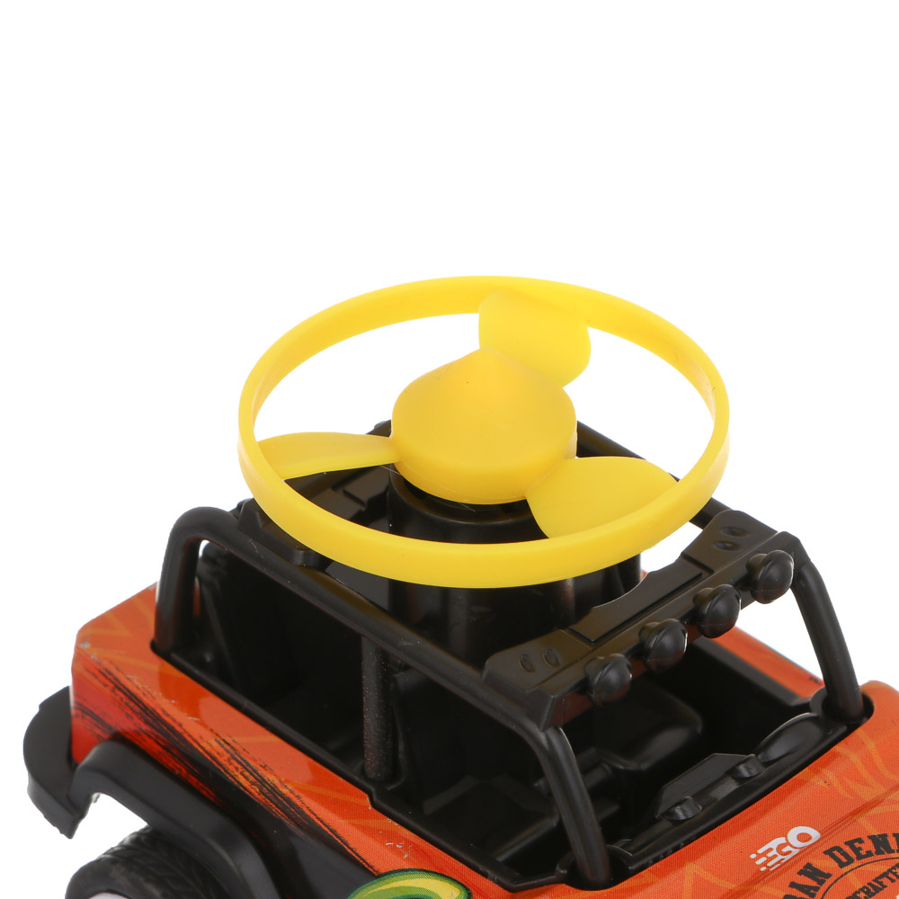 ИГРОЛЕНД Внедорожник инерционный с волчками, металл, 15х11,1х9 см, 4 дизайна, арт.№ 292-476