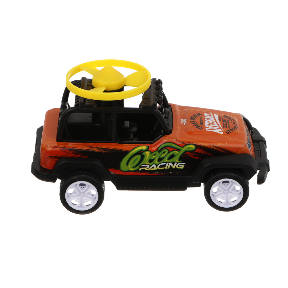 ИГРОЛЕНД Внедорожник инерционный с волчками, металл, 15х11,1х9 см, 4 дизайна, арт.№ 292-476