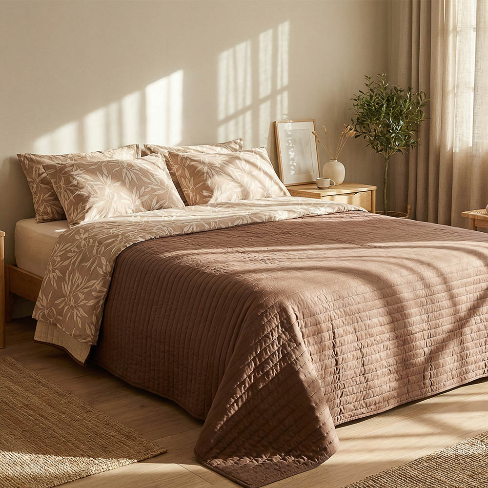 PROVANCE Мосс Покрывало стеганое двустороннее 180х200см, 100% полиэстер, 2 цвета, арт.№ 486-225