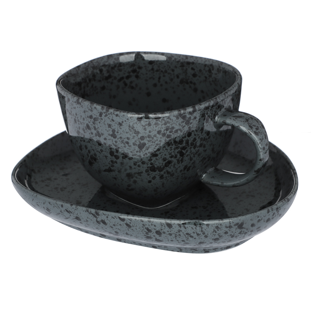 Ivlev Chef Оникс Набор чайный 2пр, 250мл, 15см, фарфор, арт.№ 816-359